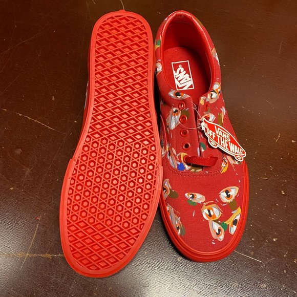 Vans Off The Wall Mens Red Era J Loyo Low Top Athletic Sneaker Shoes Size US 12 - Picture 3 of 4